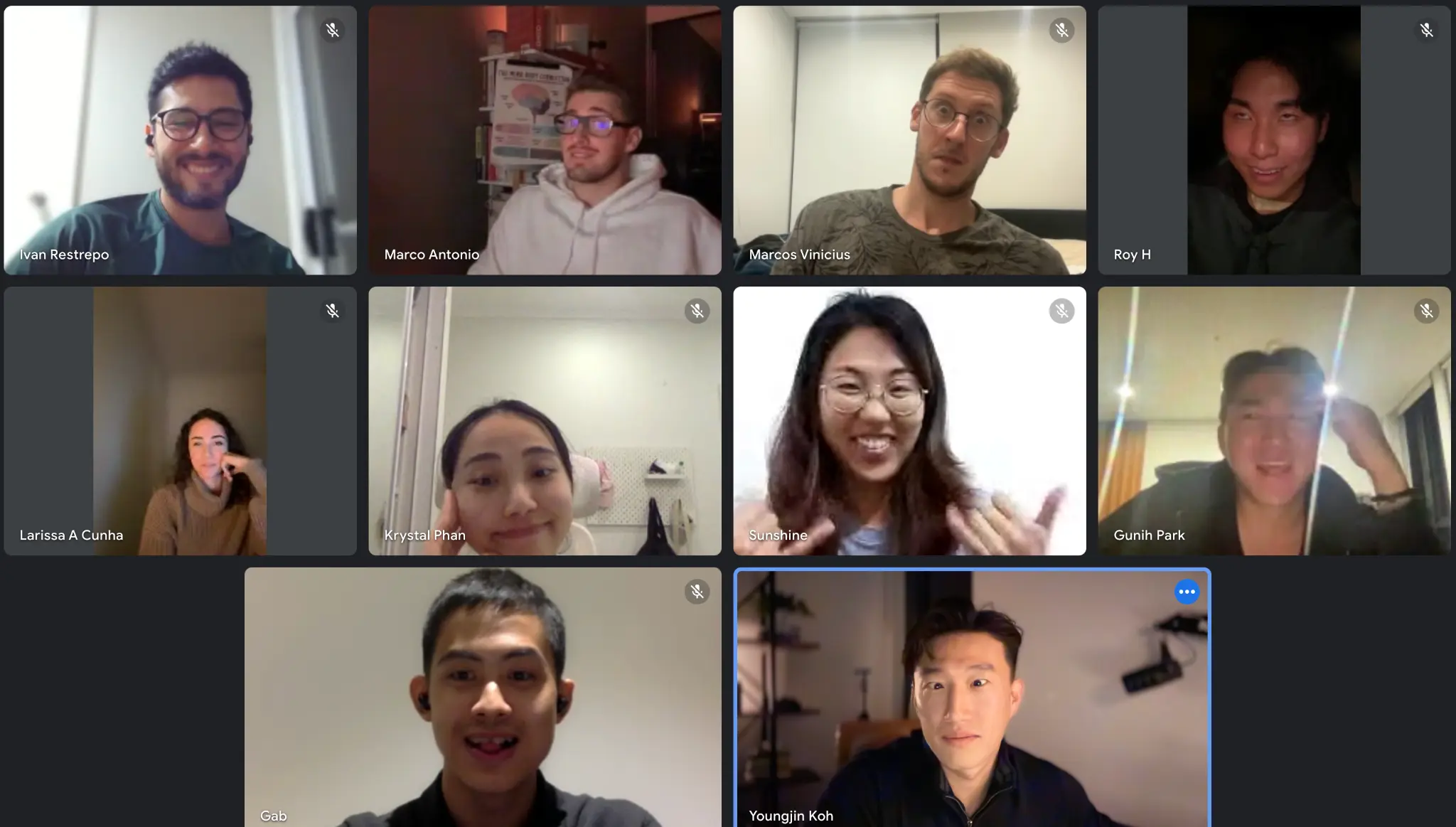 Online coaching session with international students